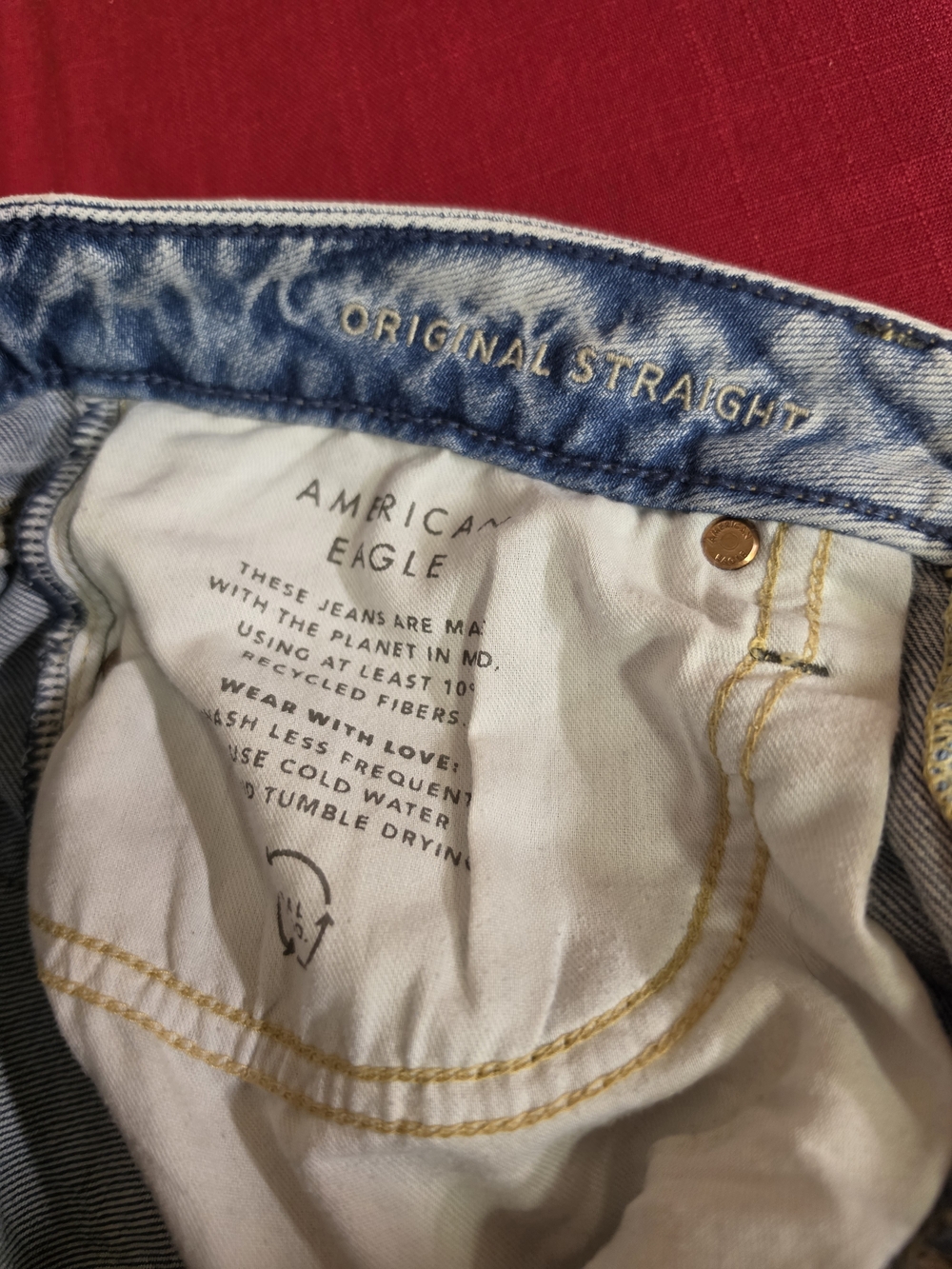 American Eagle Outfitters Lightwash Original Straight Mens Jeans 29x32 - Picture 6 of 9